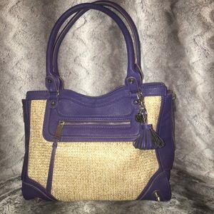 Jessica Simpson periwinkle satchel style purse